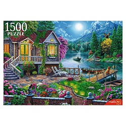 пазлы 1500 элементов домик у лунного озера