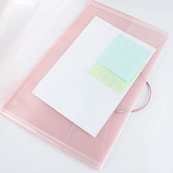 папка на резинке а4 внутри 5 двойных уголков ice розовая