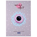Блокнот А5  50л. в точечку "Coffee time" на склейке