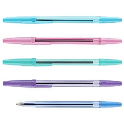 ручка шар. синяя  стамм "оптима" корпус пастель микс