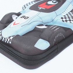 пенал "3d cars" 23,5*14*6см (голубой)