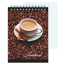 Блокнот 10*14см  60л  "Кофе" на гребне