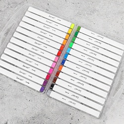 фломастеры 24цв  со штампиками в пластиковом футляре