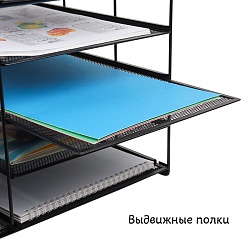 лоток металлический 1 отделение 5 секций цвет чёрный