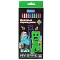 Карандаши 12цв "My game" корпус пластиковый