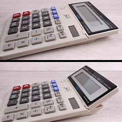 калькулятор настольный 12 pазр.  "darvish" двойное питание 200*150*27мм двойная память