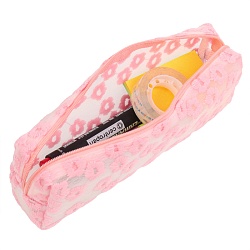 пенал на молнии розовый