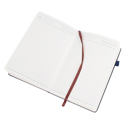 ежедневник а5 недатиров. 180л обложка кож.зам. синяя