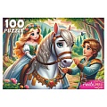 Пазлы  100 элементов Принцесса на лошади