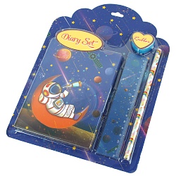 Набор канцелярский "Космос" 4 предмета ассорти