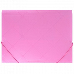 папка на резинке а4  diamond розовая