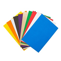 картон цветной волшебный а4 10л 10 цв + цветная бумага 10л 10 цв "рыжий и довольный"