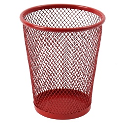 стакан металлический для  канцелярских принадлежностей красный (конус)