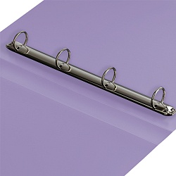 папка с 4-мя кольцами 40мм 500мкм пастель фиолетовая