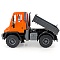 самосвал бортовой мерседес "unimog u 500" (17,5 см. оранж.)