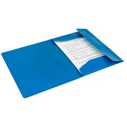 папка на резинке а4 "brauberg" 500мкм синяя