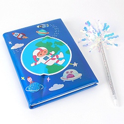 Блокнот 14*21см 80л "Веселые картинки" голография, с ручкой шар.