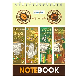 Блокнот 13*18см  48л "Кофе" на гребне