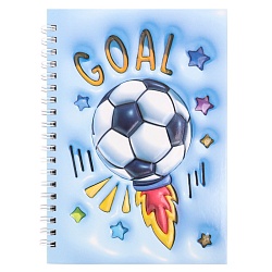 Блокнот 13*18см 48л на спирали в клетку "Футбольный мяч"