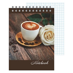 Блокнот 10*14см  60л  "Кофе" на гребне