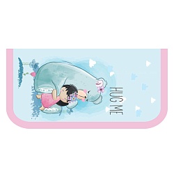 пенал 1отдел. 190* 90мм мишка с девочкой