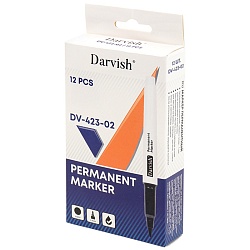 маркер-перманент "darvish" черный очень тонкий