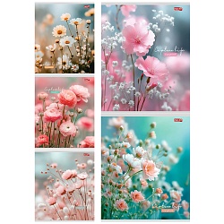 тетрадь  48л кл. "нежные цветочки-11" обложка цветная мелованная