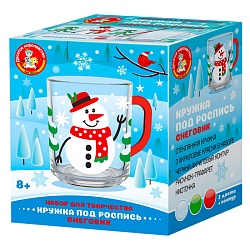 набор для творчества. кружка под роспись "снеговик"