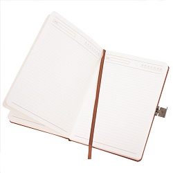 ежедневник а5 недатиров.  80л обложка кож.зам. на металлической застёжке