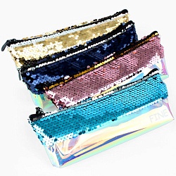 пенал мягкий тубус "darvish" ассорти с реверсивными пайетками