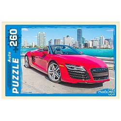 пазлы  260 элементов красный автомобиль