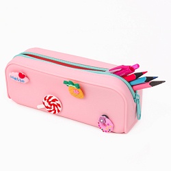 пенал силиконовый розовый