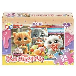 пазл   54 детали    кошечки