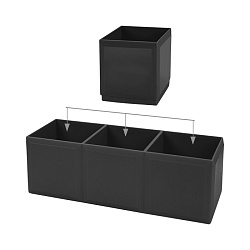 органайзер-трансформер настольный пластиковый 3 отделения чёрный