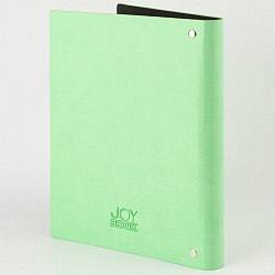 ежедневник недатированный  а5 136л joybook снежная мята на кольцах обложка искусств. кожа 