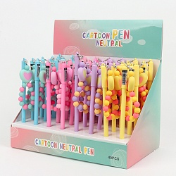 ручка шар. синяя  с брелоком "сердце"