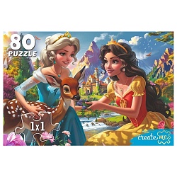 пазлы   80 элементов сказочные принцессы