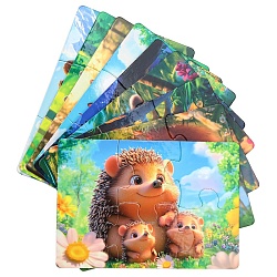 пазлы  9 в 1 лесные животные (54 детали, поле 15*10,5см)