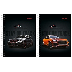 книжка записная  а6  80л "шикарные автомобили-3" обложка цвет. на гребне