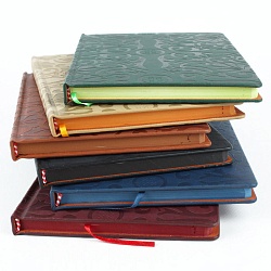 книжка записная 13,5*19см  "darvish" обложка кожзам тиснение с цветным срезом