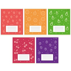 тетрадь  12л линейка цв. обл "фрукты и ягоды" (универсальная плашка)