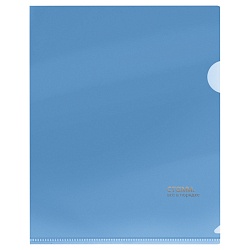 папка-уголок а5 синяя  стамм