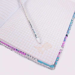 Блокнот A5  80л пайетки с ручкой в наборе