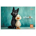 Альбом для рисования 40л. на скрепке "Друзья"
