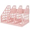 лоток вертикальный 3 отделения  розовый