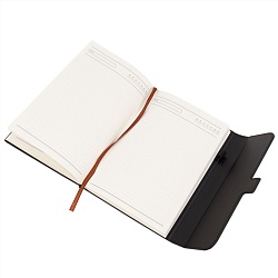 ежедневник а5 недатиров. 112л  обложка кож.зам. черная