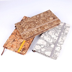 книжка  записная  8,5*16см "darvish" обложка "пробка" на резинке ассорти