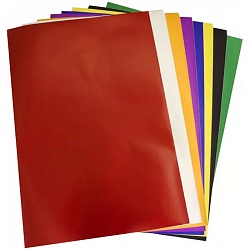 бумага цветная самоклеящаяся перламутровая а4 8л. 8цв.  упаковка пэт - пакет