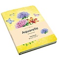Книга для записей А6+ 80л Aquarelle.Цветы на жёлтом