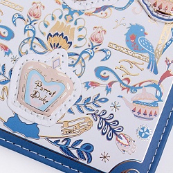 Блокнот 11,6*16,5см 112л обложка кожзам с тиснением "золото"